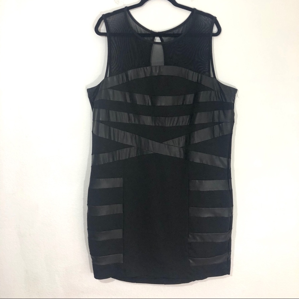 Torrid Black Faux Leather Panel Dress size 24